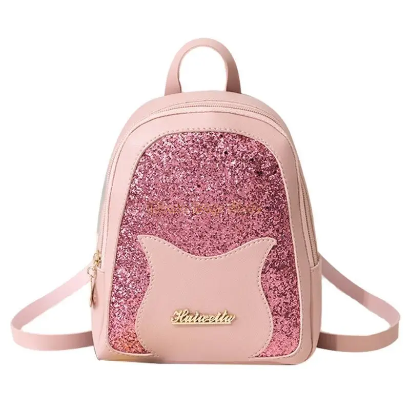 

X90D Girl's Small Backpack Fashion Sequin Shoulder Bag Women Anti-theft Rucksack