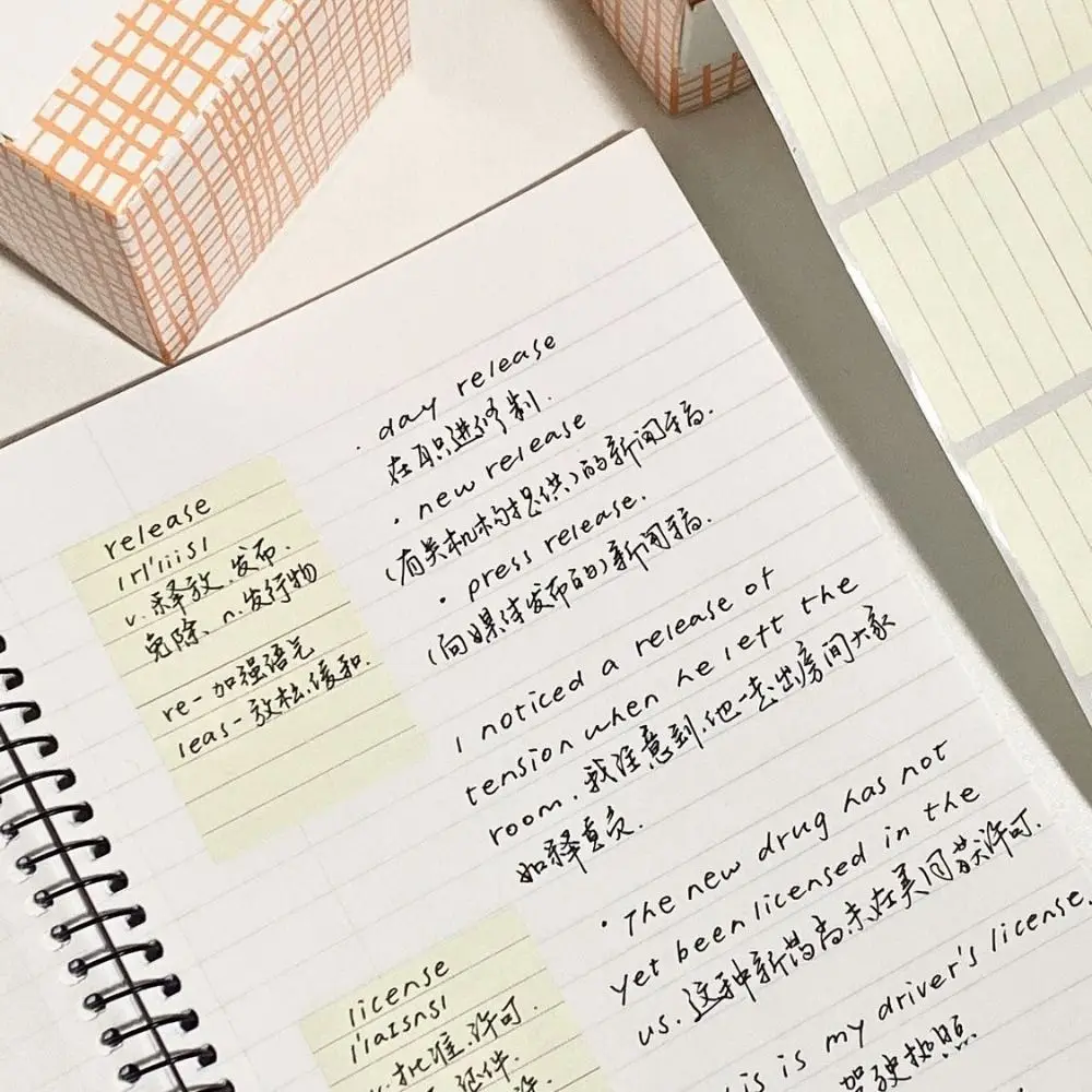 100 pz/set Pull-out Memo Pad Creativo Nota Adesiva Etichette Adesive Completa Adesivi FAI DA TE Scrapbook Adesivo Studente Tearable Notepad