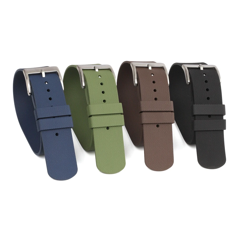 

New Premium Fluororubber Watch Band 20mm 21mm 22mm Watch Strap for Omega Blancpain Seiko Divers Without Buckle Strap for Men