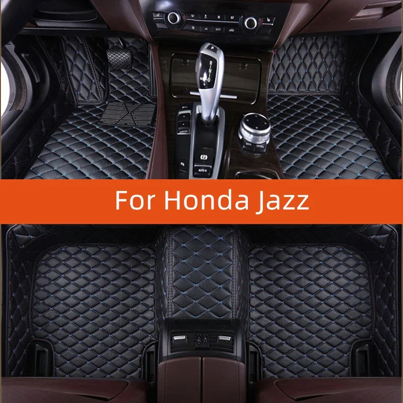Custom Leather Car Floor Mat For Honda Jazz 2020 2021 2022 2023 2024 2025 2026 2027 2028 Car Mat Interior