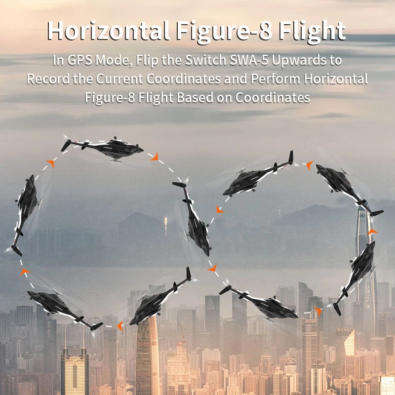 Yuxiang New RC simulation Airwolf armed helicopter GPS positioning 1/34 F02S 2.4G dual brushless motor remote control adult toy