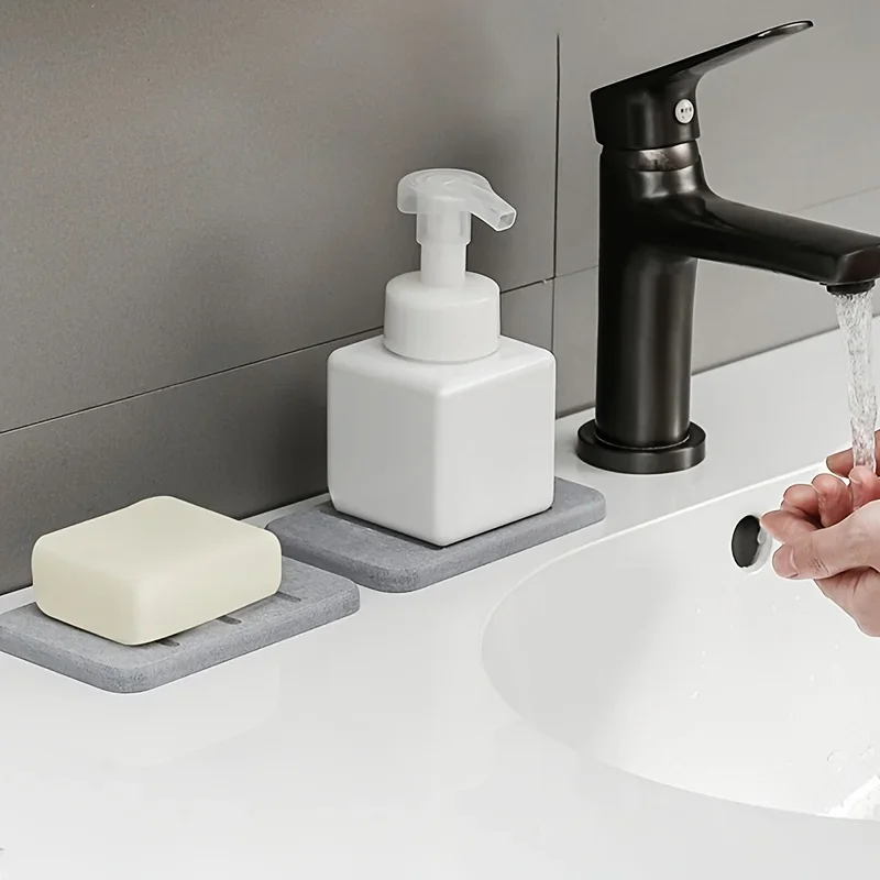 Soap Dish Soap Holder Draining Soap Tray Bathroom Sink Organizer Grooved Soap Saver for Shower Kitchen Countertop Vanity Home