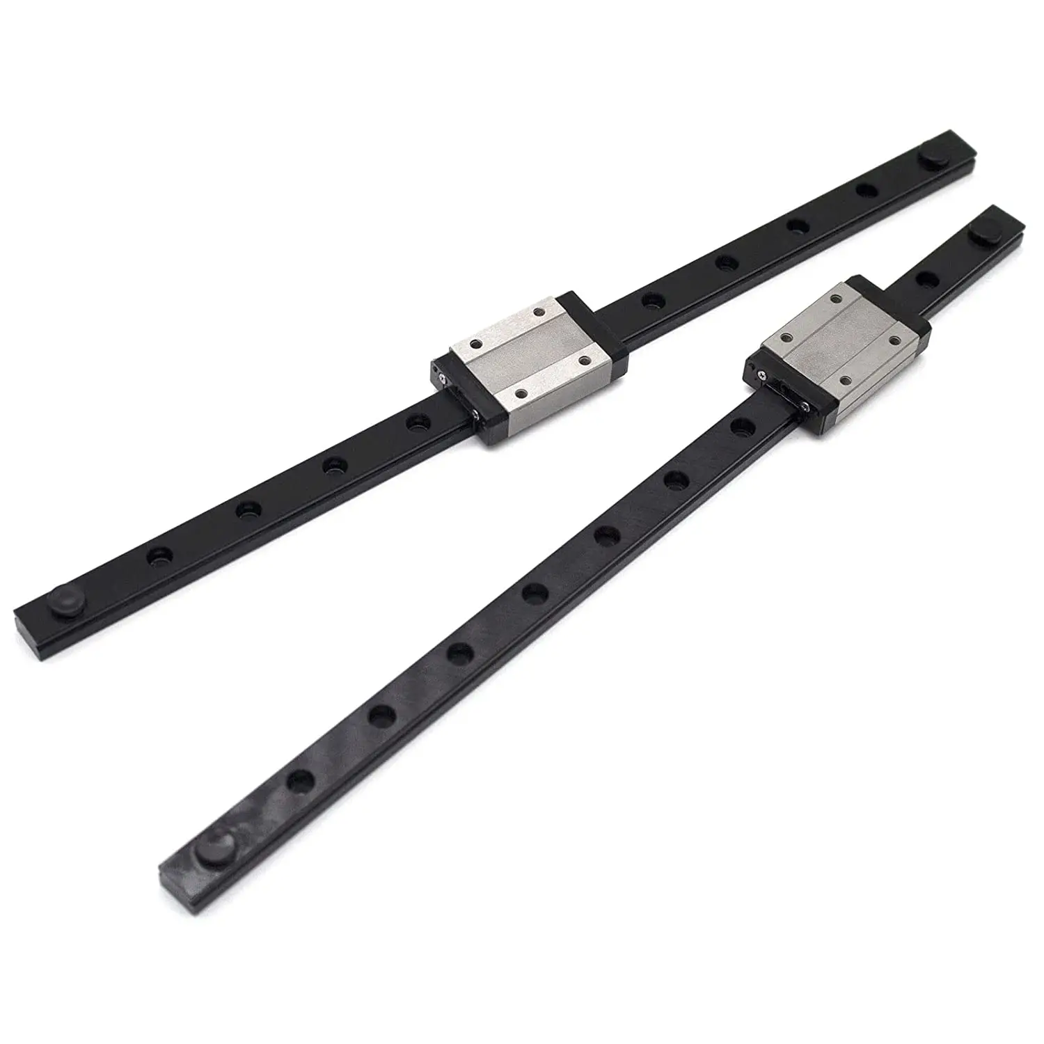 2PCS 300MM MGN12H Linear Rail Guide Black Bearing Steel Sliding Guideway with MGN12 Sliding Blocks for 3D Printer CNC Machine