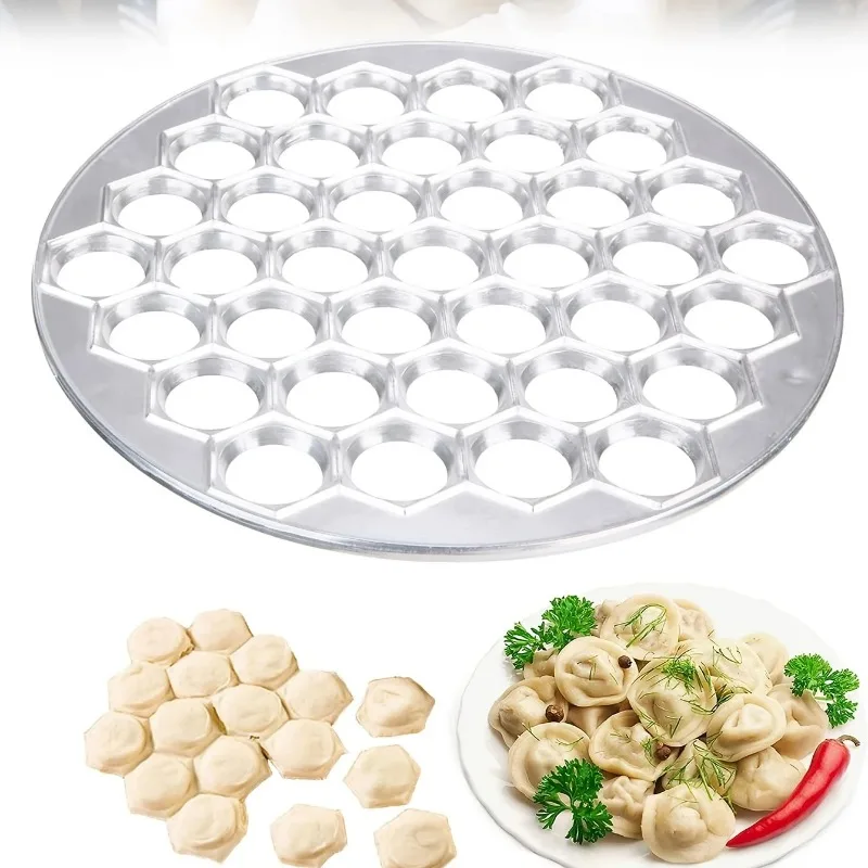 Dumpling Mold 37 Holes Stainless Steel Dumpling Tool Kitchen Pasta Press Handmade Mold DIY Mass Production Pasta