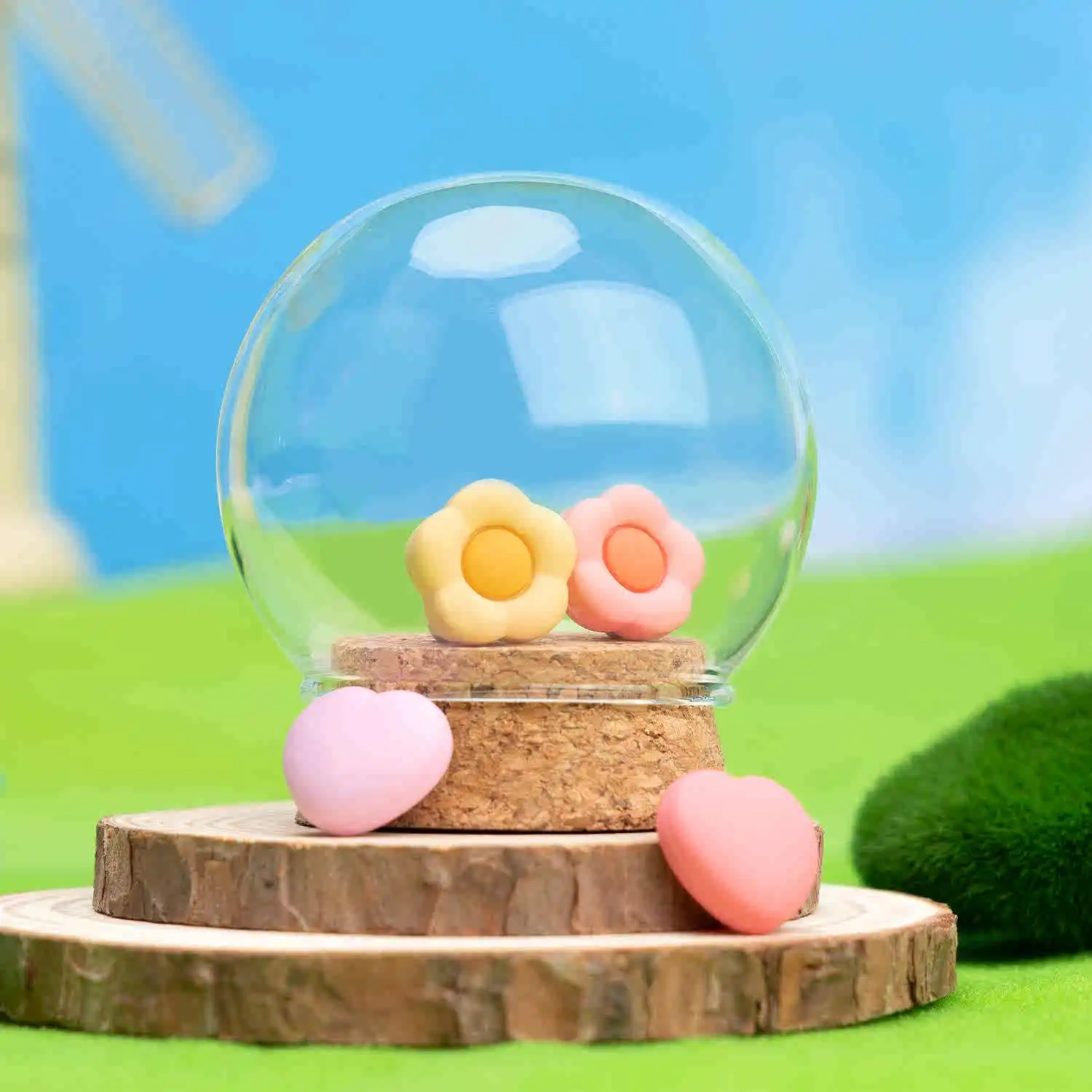 زهرة الحب سيليكون متحكم الأصابع xbox one قبضة غطاء تغليف لنينتندو سويتش 2/NS oled/لايت لسوني PS5 PS4 برو سليم Xbox One سلسلة X/S