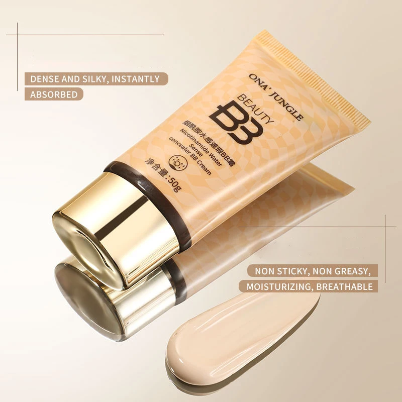 1 Pcs Face Liquid Foundation Moisturizing BB Cream Concealer Oil-control Full Coverage Flaw Waterproof Long Lasting Cosmetic