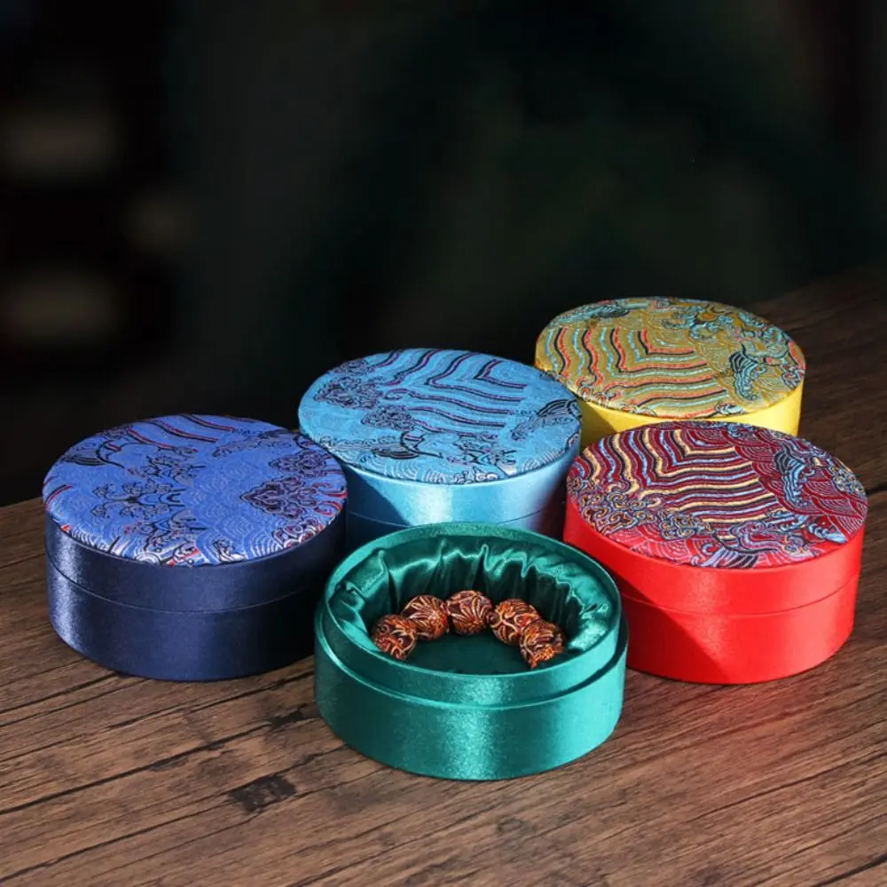 

Органайзер для хранения льняных украшений ручной работы, китайская культурная шкатулка для драгоценностей с кисточками, большая вместительная коробка для этнических браслетов, сделай сам