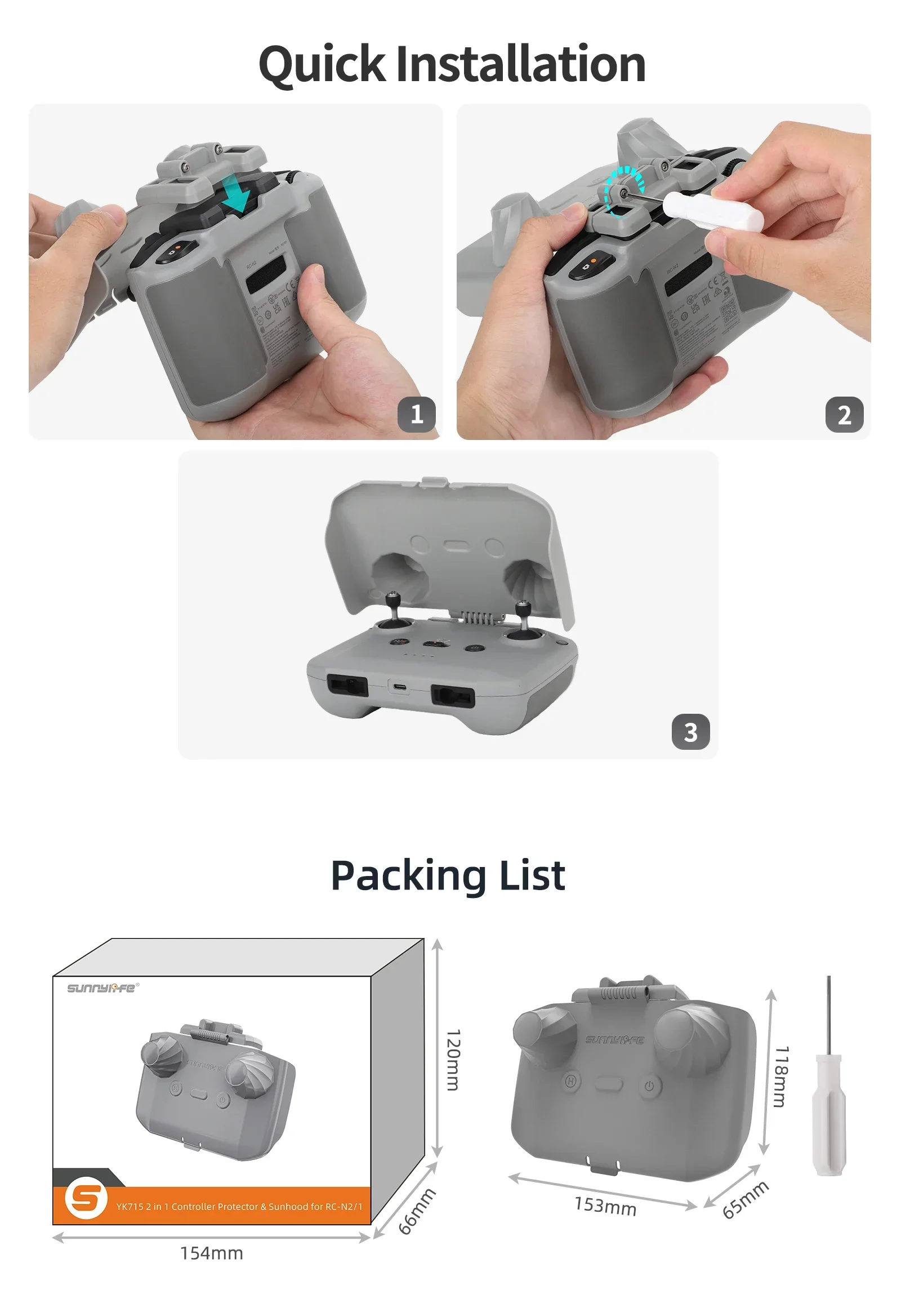 Protector de controlador 2 en - Drone Controller Hood reseña y precio