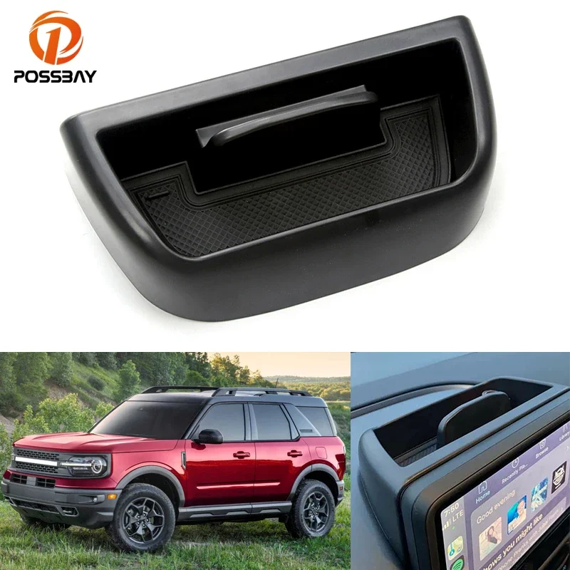 

Car Center Console Dash Storage Tray Box ABS Black Stowing Tidying for Ford Bronco Sport 2021 2022 Auto Interior Accessories