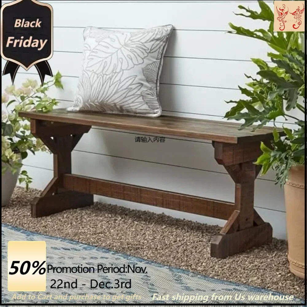 

Indoor soft stool,Backyard Discovery Garden Farmhouse Wood Bench, Indoor and Outdoor Accent, Walkway, Indoor soft stool