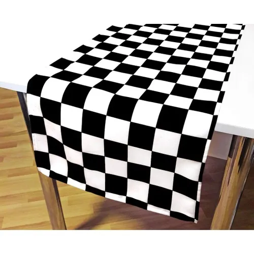 Dekorinyo Dekorinyo Checkerboard Embossed Decorative Runner