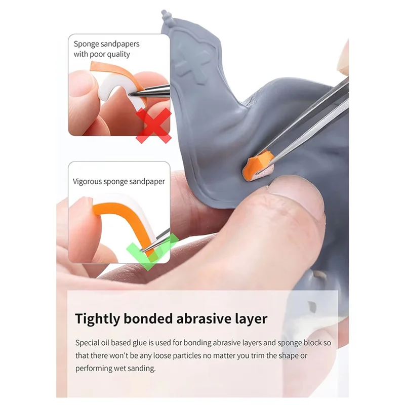 

A70P Soft Fit Comfortable Feel Power Набор наждачной бумаги из губки XSS-S01 3 мм 10 мм В комплект входит футляр для хранения для шлифовки изогнутых поверхностей