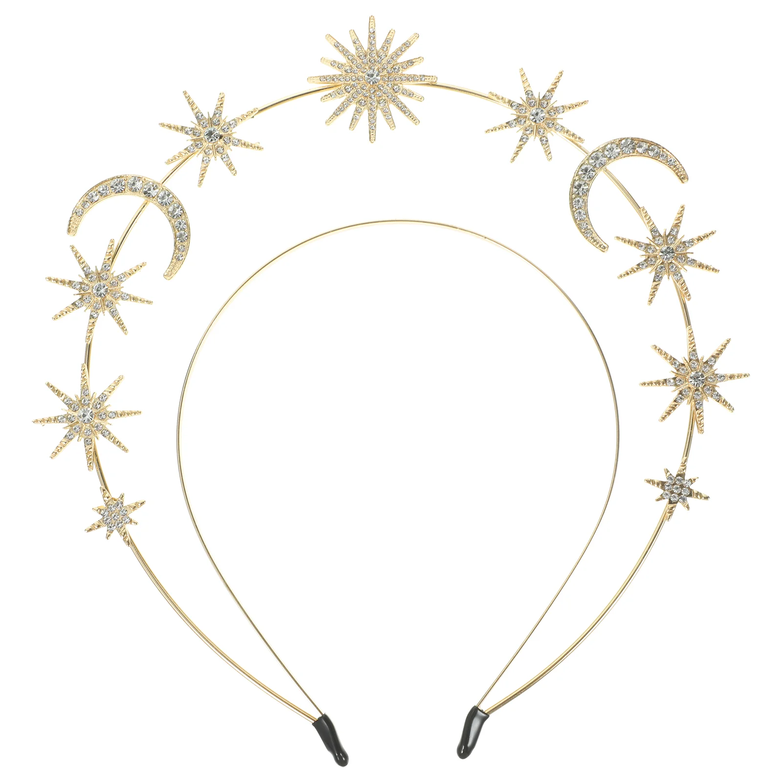 Star and Moon Headband Wedding Crown Headpiece Hair Accessories for Brides Women Headbands