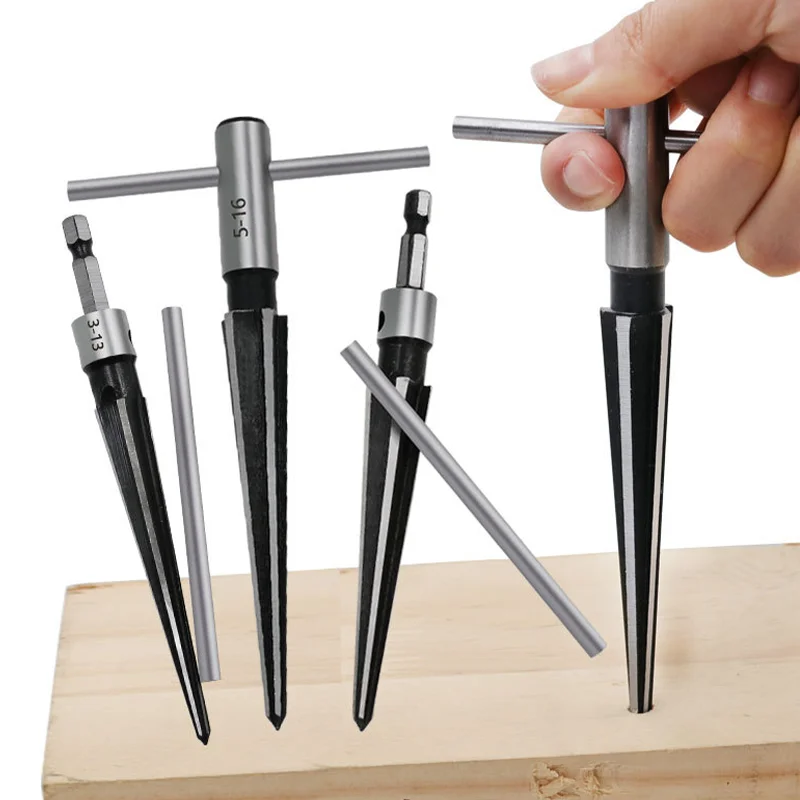 Electric drill reamer hand reamer taper reamer woodworking T reamer hole opener chamfering reaming super hard material