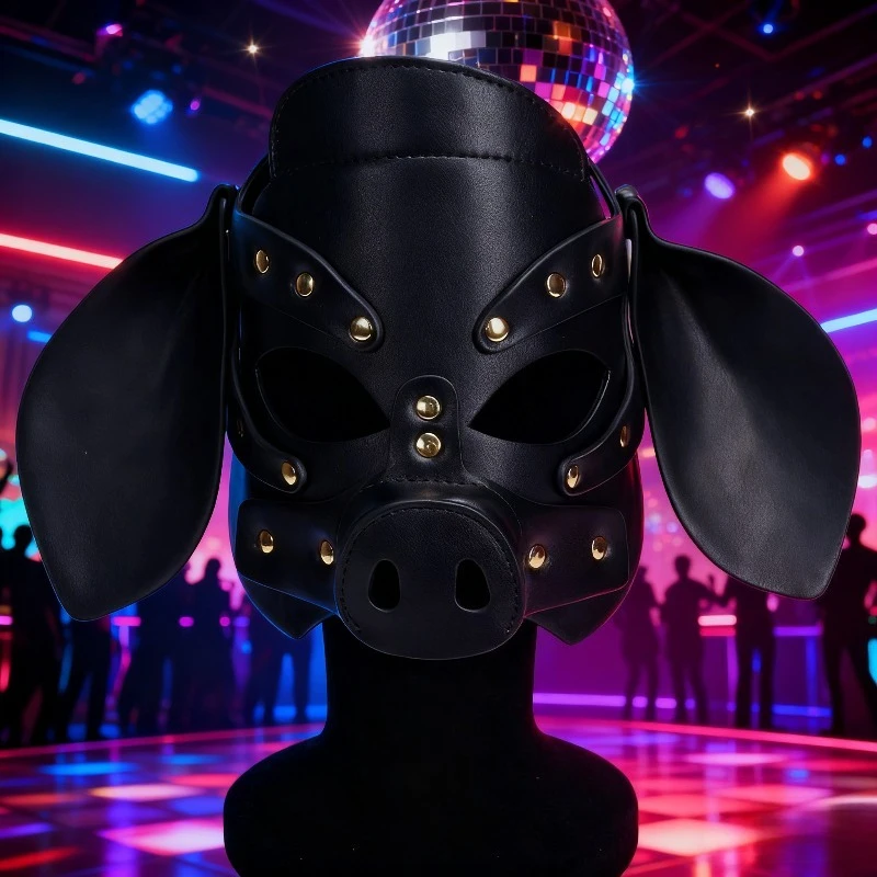 Maska na głowę świnki, pełny zestaw, pokusa, odgrywanie ról, impreza dla dorosłych, zabawki erotyczne, śmieszny gadżet, przebranie, artykuły dla par, prezenty.