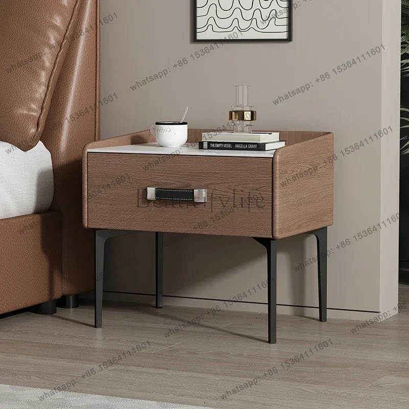 

Luxury Cozy Bedside Table Storage Glamour Exquisite Versatile Night Table Trendy Simple Velador
