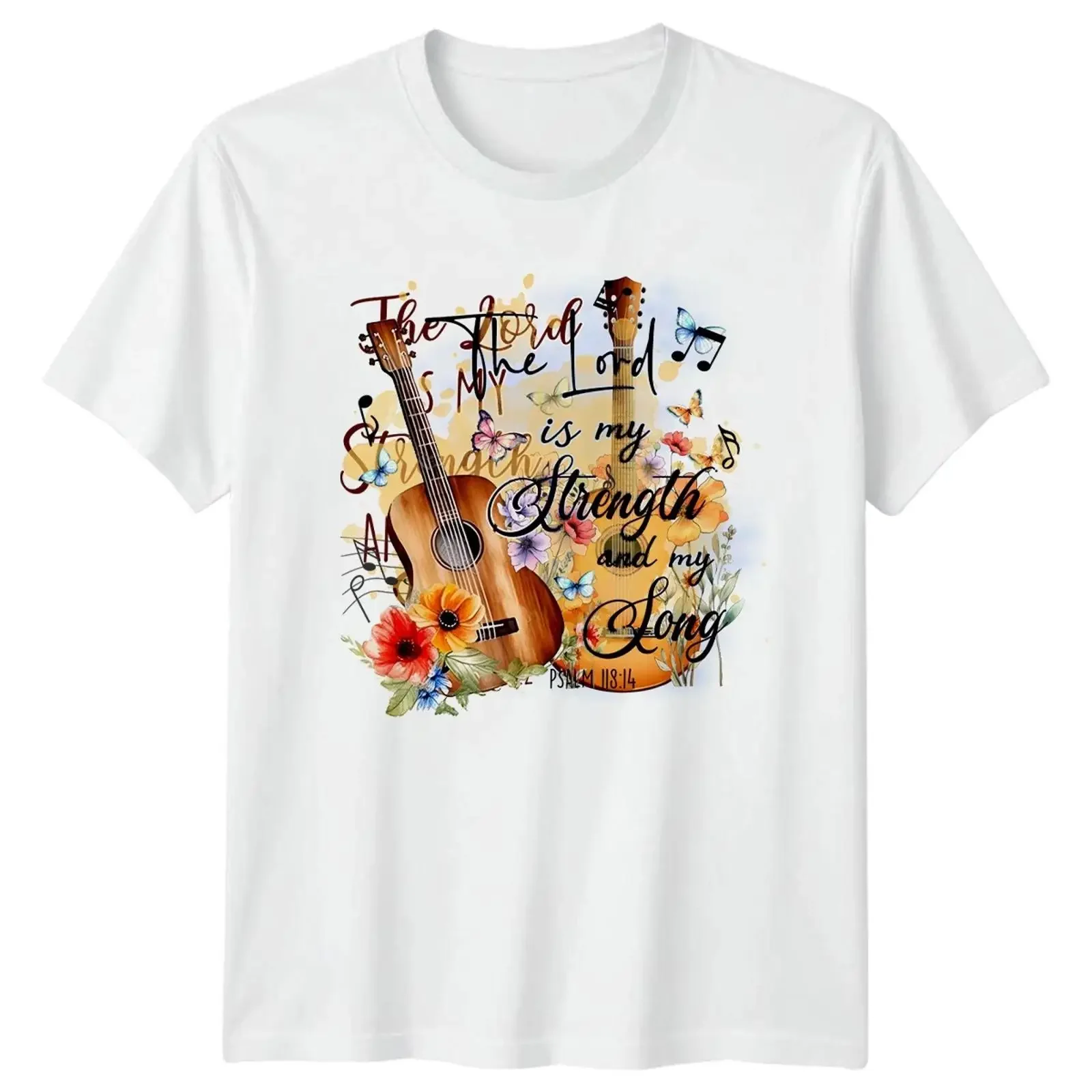 Der Herr ist meine Stärke und T Shirt Christliche Schrift Glaube Geburtstag Geschenk vintage Washed Stylish graphic Stretched