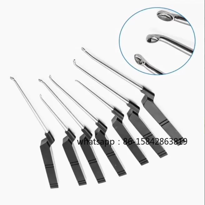 Surgical Instruments, Bone Scraping Spoon, Gun Handle, Silicone Handle Spoon, Cervical Spine Scraping Spoon