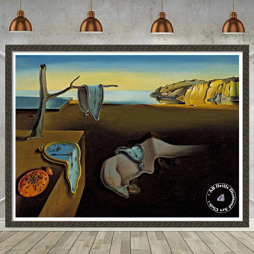 Famous Surrealism By Salvador Dali 5D DIY AB Diamond Painting Square Round Cross Stitch Rhinestones Mosaic Embroidery Home Decor