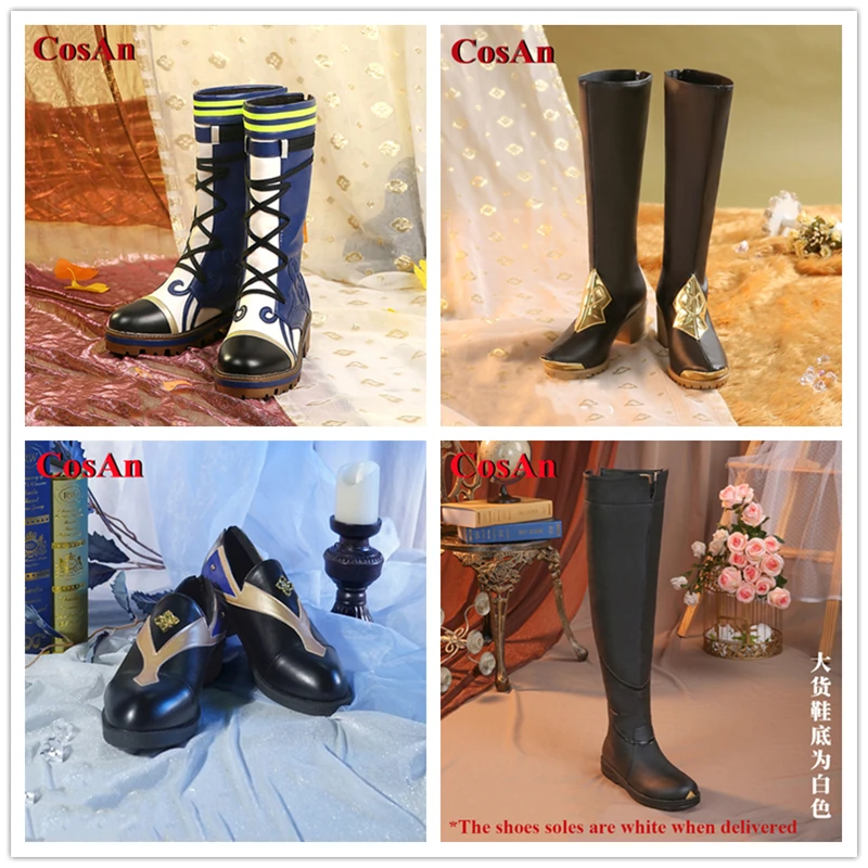 

CosAn Genshin Impact Tighnari/Alhaitham/Kamisato Ayato/Albedo Shoes Cosplay Combat Boots Role Play Used Accessories