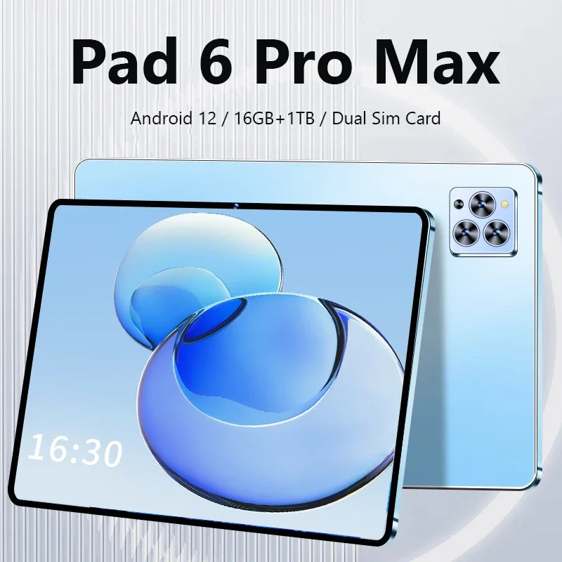 

2024 Pad 6 Pro Global Version Original Tablet PC Android 12 Pad 6 Pro Max Snapdragon 888 16GB 1TB 5G Dual Wifi 6000mAh 4K Tablet