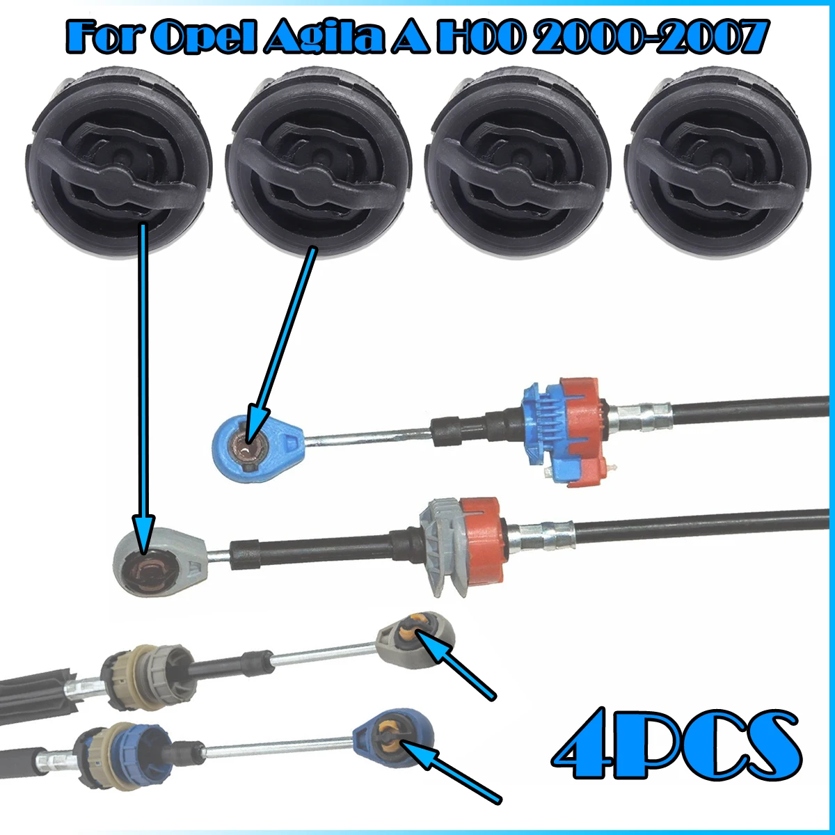 

4 шт. трос переключения передач, концевая тяга, втулка для Opel Agila A H00 2000-2007 Suzuki Wagon R + Solio Chevrolet MW Vauxhall