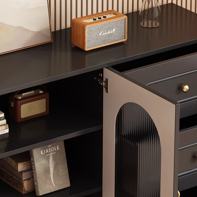 luxury 3-stage drawer storage cabinet 160x35x90cm Mid-century modern living room locker Multipurpose furniture for home