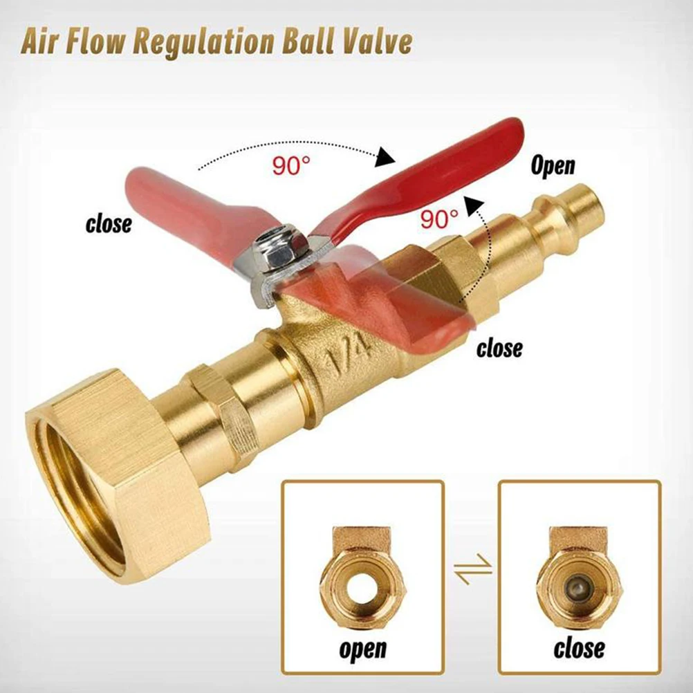 

2 Pcs Copper Connector Quick Fitting Blow Out Winterizing Adapter for Boat Travel Hose System