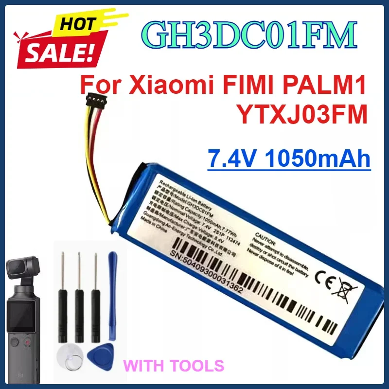 

7.4V 1050mAh GH3DC01FM Battery For Xiaomi FIMI PALM 1 Pocket Gimbal Camera Rechargeable Batteries