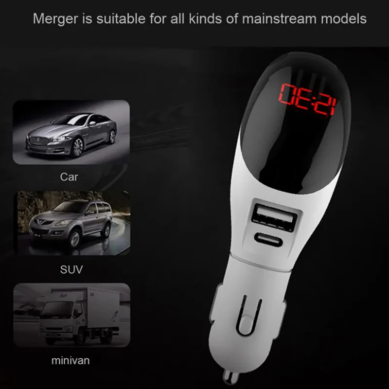 

Автомобильный очиститель воздуха 12 В, двойной порт USB + Type C, быстрое зарядное устройство, анионные очистители Lonic, кислородный бар, ионизатор, освежитель, автомобильный аксессуар