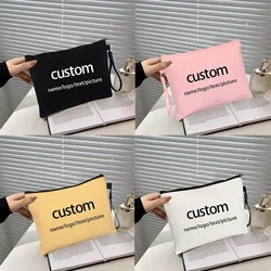 Bolsas de lona personalizadas con nombre, logotipo, texto, imagen, Kit de aseo, regalo de cumpleaños para profesores, bolsa de entrenador de cosméticos, Mini bolsa de maquillaje