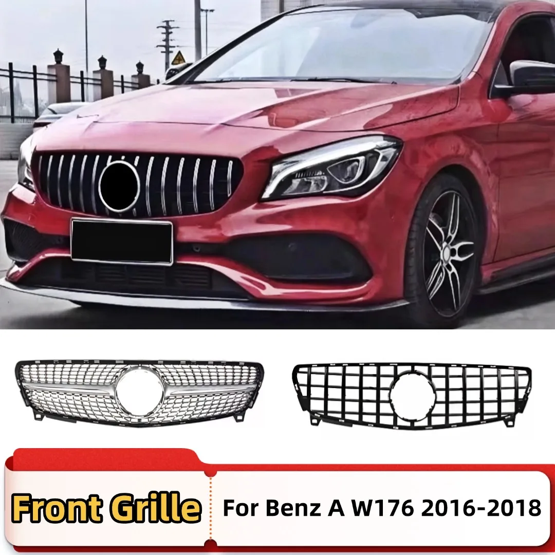 

Front Inlet Grille Bumper Grill Mask Tuning Accessories For Mercedes Benz A Class W176 2016-2018 A180 A200 A260 GT Diamond Style