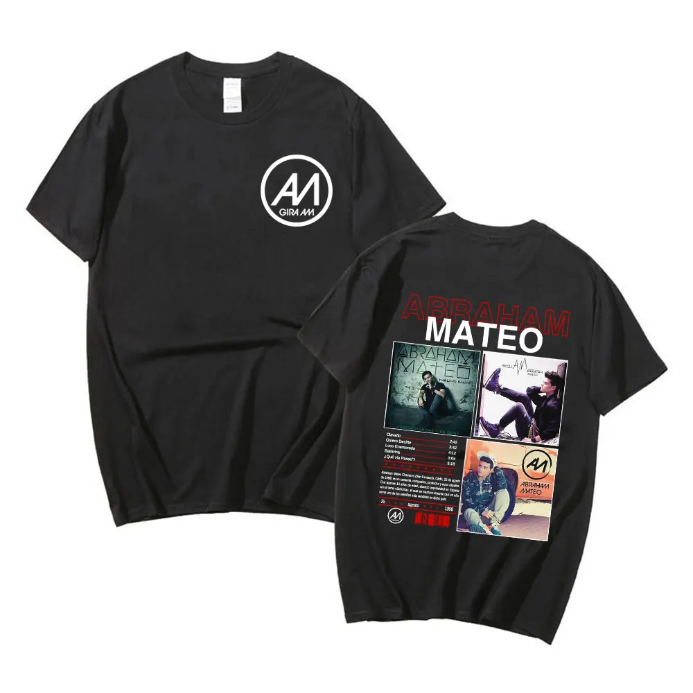 Camisetas de rapero Abraham Mateo para hombre y mujer, camiseta Vintage de gran tamaño con música Pop de Hip Hop, Camiseta cómoda 100% de algodón para hombre