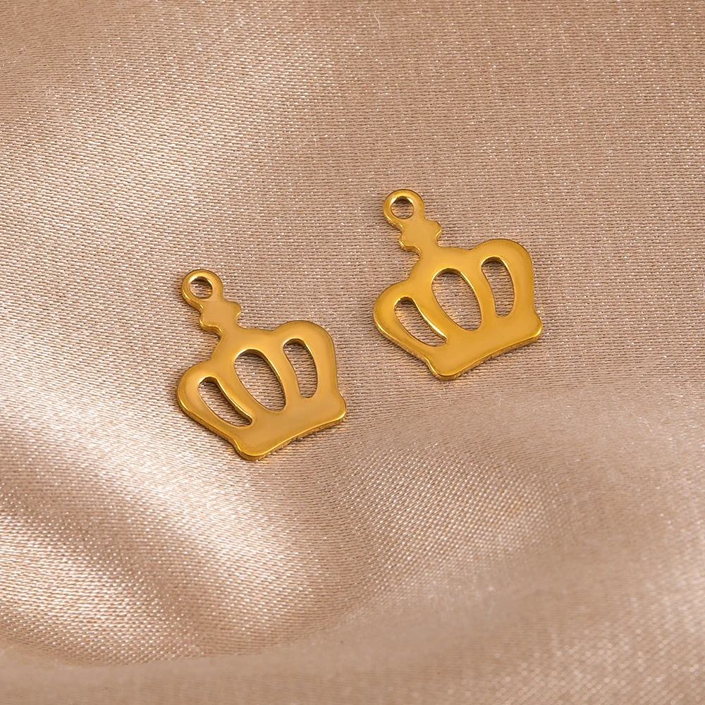 20 قطعة نمط جديد الفولاذ المقاوم للصدأ تاج قلادة ل عقد دي اي واي سوار أقراط سحر مجوهرات اكسسوارات #5