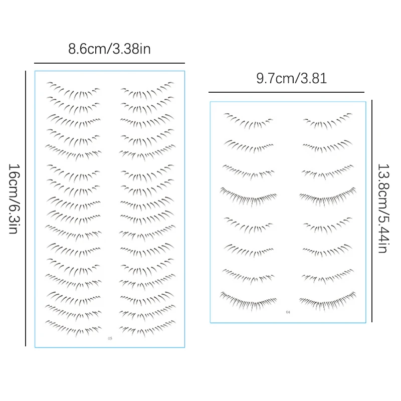 2023 New Lower False Eyelash Tattoo Stickers Ladies Eyelash Stickers Girls Eye Stickers Makeup Tools