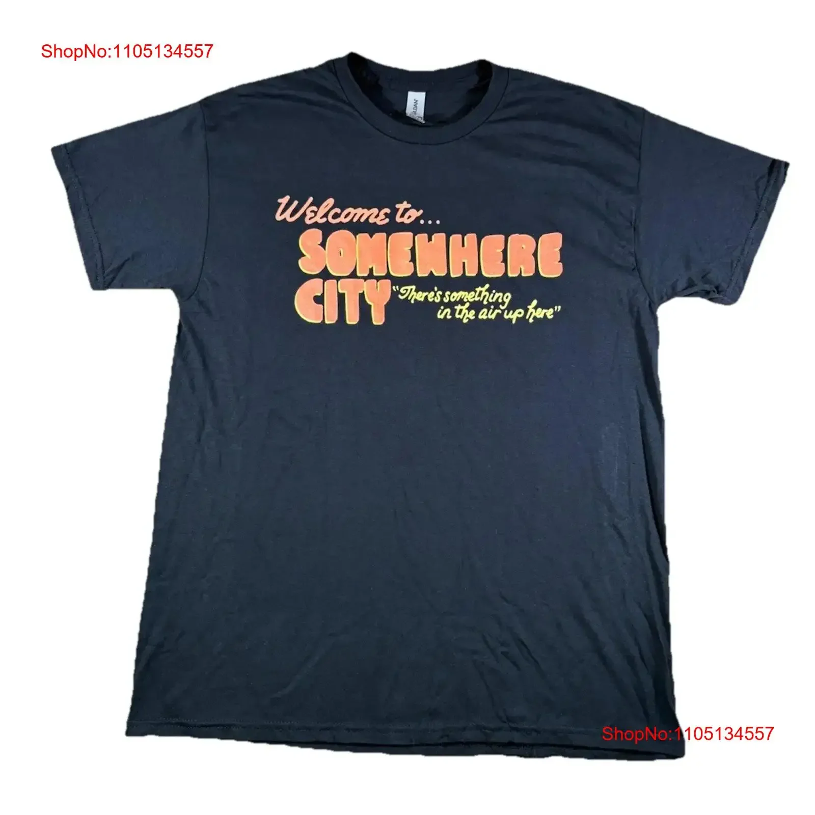 Origami Angel Welcome To Somewhere City  T Shirt Size Large vintage Washed Casual Versatile Comfortable Slightly streetwear
