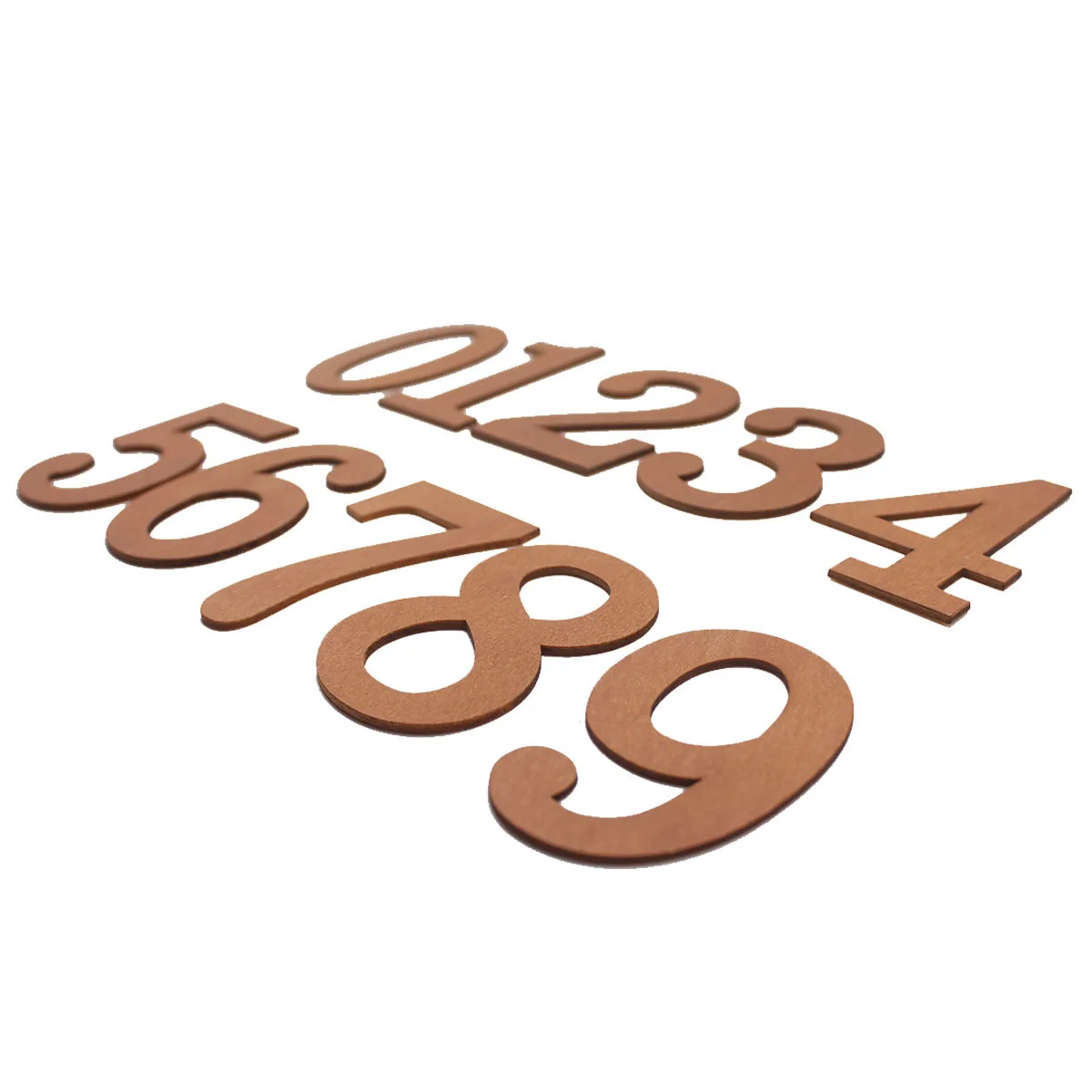 2 Sets Digital Patch Home Decor Wooden Numbers Ornaments Toy Mathematics DIY Bamboo Decorative Shaped