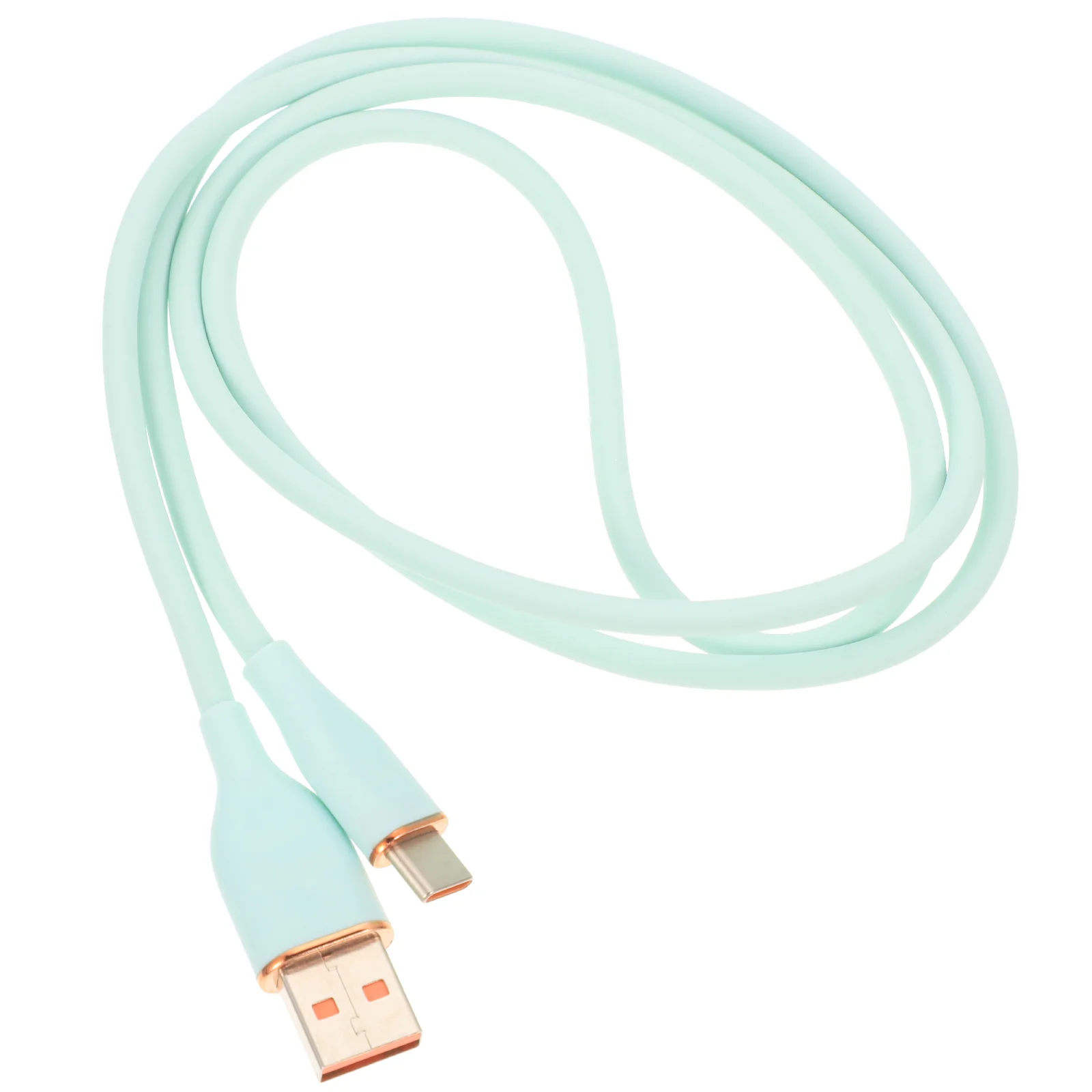 Charging Cable Data Line Long Type-c USB Flexible 120X16X1CM Durable Phone Light Green Portable Mobile Adapter