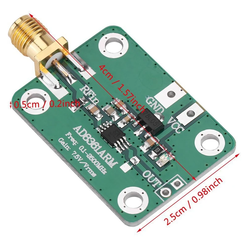 AD8361 mikrofalówka RF prawdziwe wykrywacz zasilania logarytmiczne wykrywacz zasilania detektora amplitudy detektora 0.1-2.5Ghz