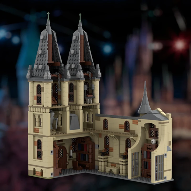 MOC Building Blocks ฉากภาพยนตร์คลาสสิก Bell Towers ชุด DIY Assembly อิฐบ้านปราสาทของเล่น Creative Collection Xmas ของขวัญ