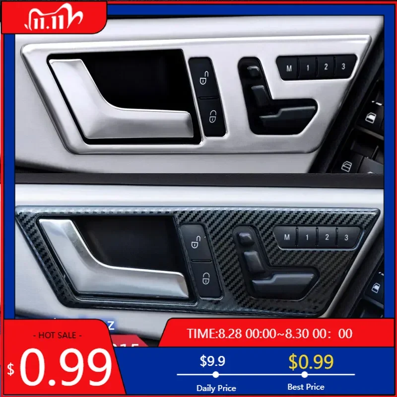 

Interior Stickers Car Interior Panel Door Handle Bowl Cover Trim Carbon Fiber Style Fit For Mercedes Benz GLK350 300 260 X204 De