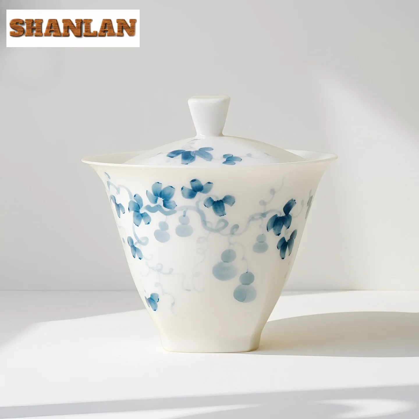 

135ml Hand-painted Gourd Gaiwan Handmade Not Hot Tea Tureen Tea Bowl With Lid Kit Tea Maker Cover Bowl Tea Items Decoration Gift