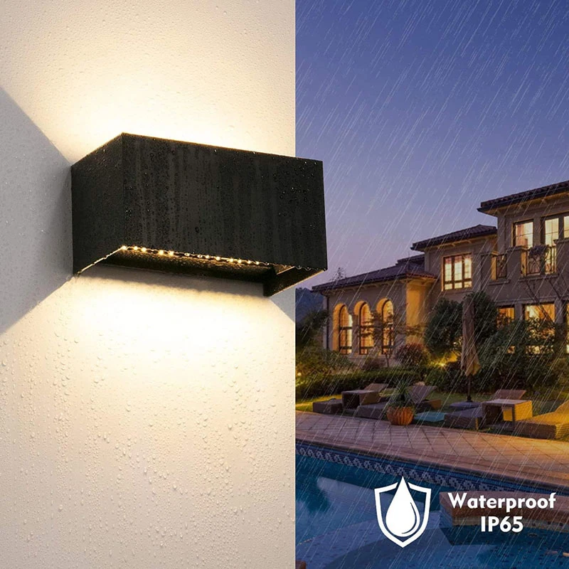 Imagem -02 - Led Arandela Interna Parede a Prova Dagua Ip65 Muro Bivolt Ac85v265v Lumina´rias e Arandelas de Parede Externa Alumínio Luminária Decorac¸ao de Parede Sala Quarto Cozinha Luz Jardim Iluminação Residencial 24w