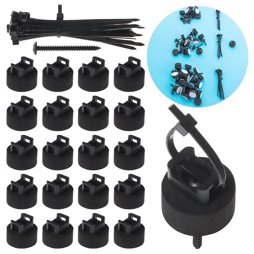 New Heavy Duty Zip Tie Mount Kit Self-Locking Multipurpose Zip Tie Holders Nylon Buckle Wire Mount Base Car Daily Repair