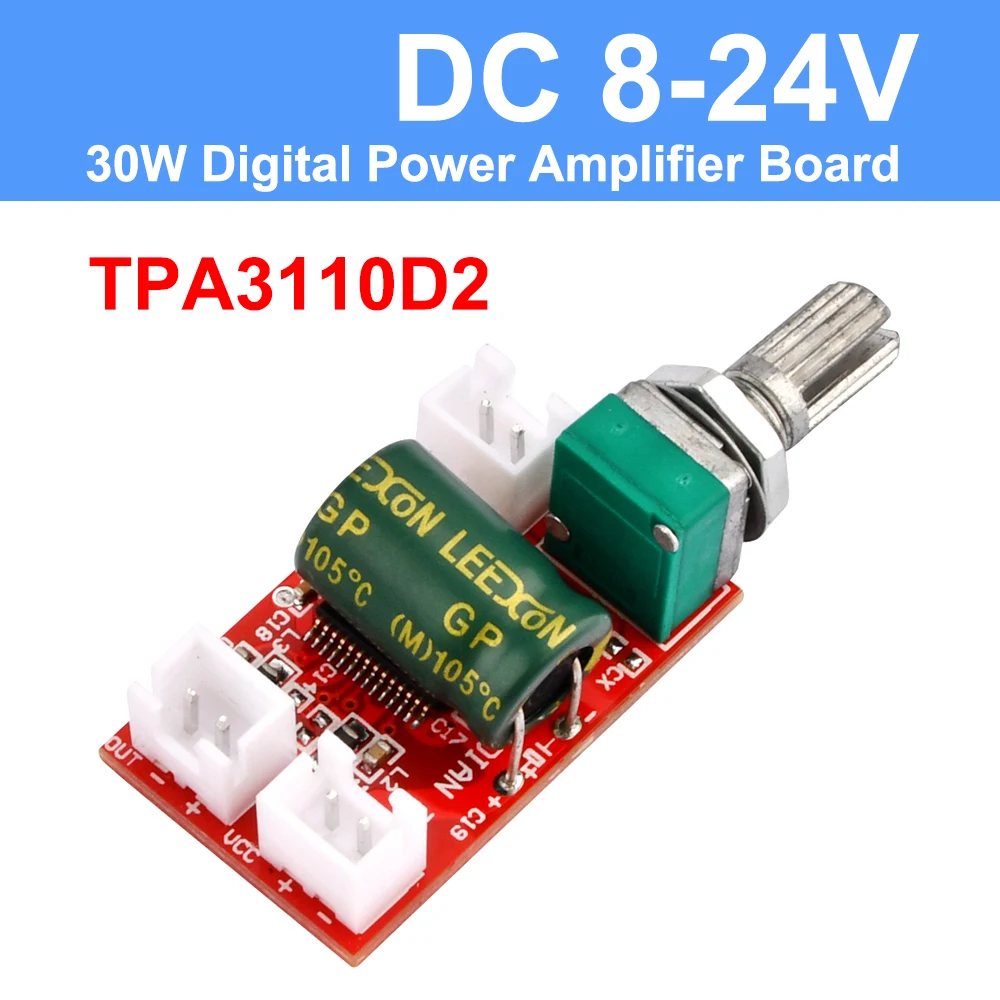 DC 8-24V TPA3110D2 Mono scheda amplificatore digitale modulo AMP 1*30W scheda amplificatore digitale scheda amplificatore Audio Stereo