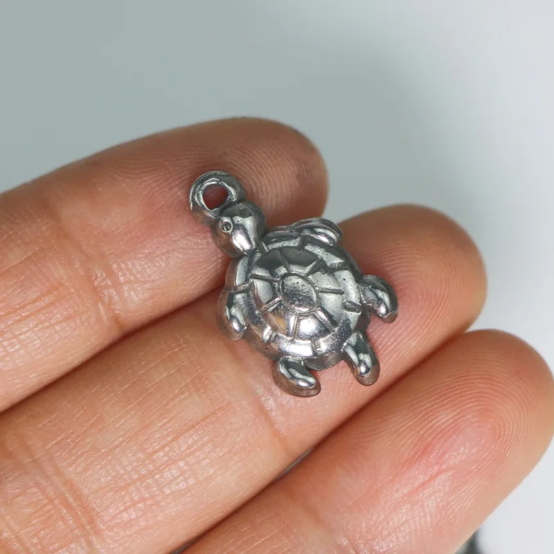 

10Pcs Antique Stainless Steel Turtle Pendant for Jewelry Making Bracelet Necklace DIY Handmade Accessories