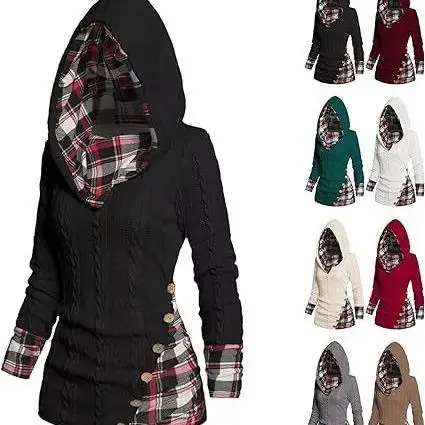 

Женская длинная толстовка с капюшоном, удобный хлопковый пуловер, повседневная толстовка с капюшоном, уличная одежда, домашний пылезащитный чехол для пальто