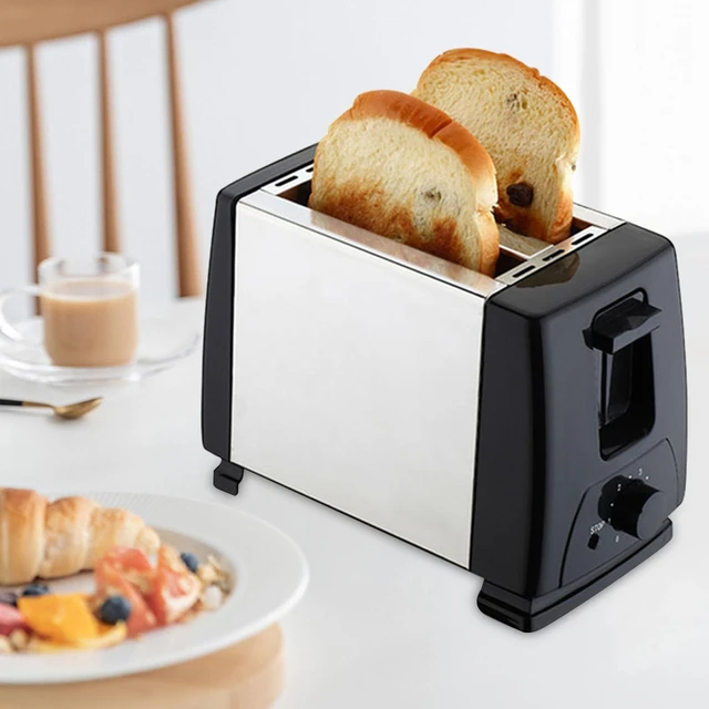 2 Slices Automatic Fast Heating Bread Toaster 750W Stainless Steel Electric Toaster Breakfast Machine for Sandwich Toast AliExpress 6
