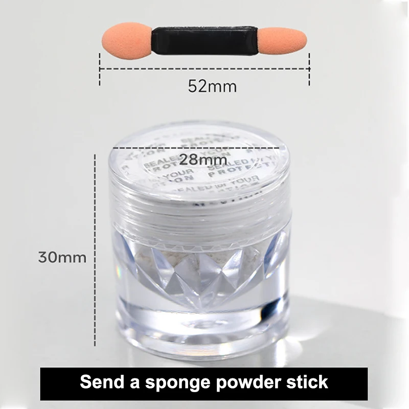 1 グラムミラーメッキクリスタルパウダーネイルアート高光沢透明月光白オーロラパウダー爪の装飾ネイルサロン