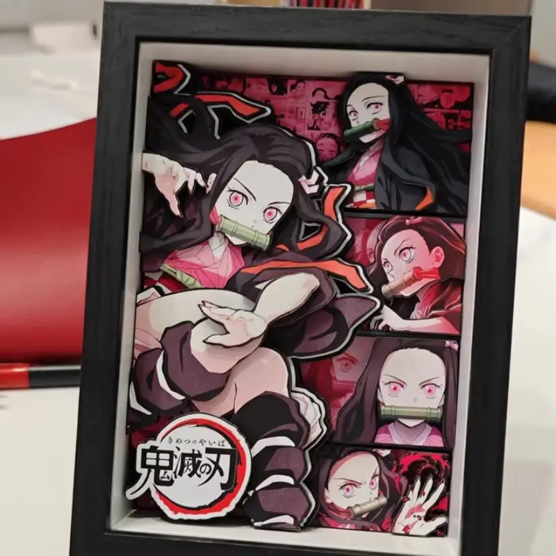 Hot Demon Slayer 3D Handmade Decorative Painting Kamado Tanjirou Agatsuma Figure Decorative ornaments Picture Decoration gifts